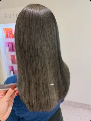 ロング カラー パーマ ヘアアレンジ メンズ 透明感カラー／ 新潟万代/池野里衣のヘアスタイル