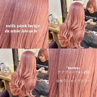 ロング カラー GO TODAY SHAiRE SALON横浜店所属・ピンク🌸/暖色/ ブリーチ/横浜/金光のヘアスタイル