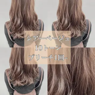 セミロング カラー ヘアアレンジ トレンドモテカラー 🩷色落ちまで可愛くのヘアスタイル