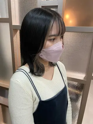 ミディアム Null 表参道所属・岩下昂世/ ハイトーン/デザインのヘアスタイル