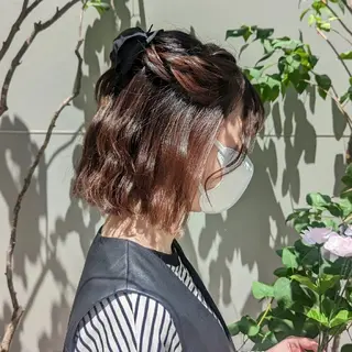 ショート 髪質改善/お呼ば れヘア/透明感カラーのヘアスタイル