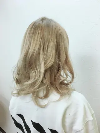 ミディアム カラー 菅沼 まみのヘアスタイル