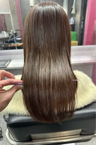 セミロング 曲がる縮毛矯正 髪質改善/西尾 幸樹のヘアスタイル