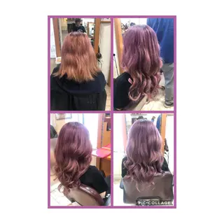 セミロング カラー 100%髪質改善特化 TRUNSのヘアスタイル