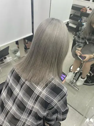 ミディアム sunc所属・梅田l大人韓国ヘア レイヤー×艶カラーのヘアスタイル