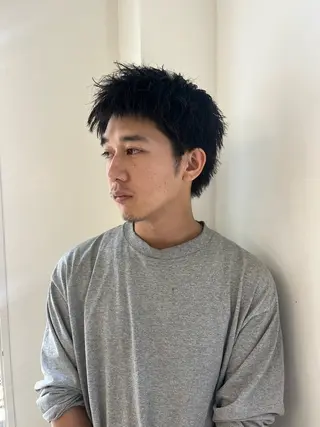 ショート カラー パーマ ヘアアレンジ メンズ 💎髪質改善特化💎 RUITOのヘアスタイル