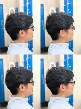 パーマ メンズ メンズパーマ/顔周り レイヤーカット/えののヘアスタイル