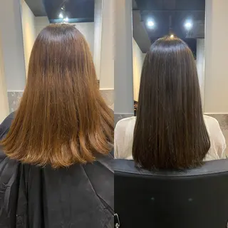 ロング カラー ブリーチカラーと、髪 質改善。HARUKAのヘアスタイル