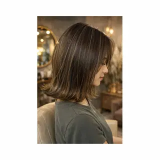 ミディアム カラー MIKU ☺︎のヘアスタイル