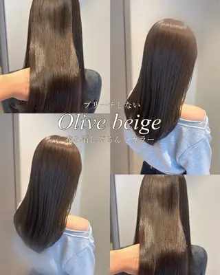 セミロング カラー 髪質改善カラー ブラウン🤎YUMEのヘアスタイル