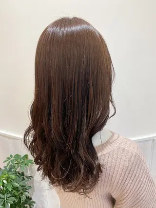 セミロング カラー キッズ 透け感カラー🌿 小島 りなのヘアスタイル