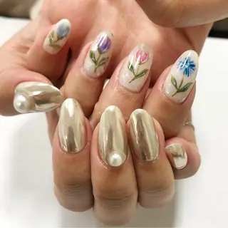 ロング ネイル NailBeauty コルンのネイルデザイン