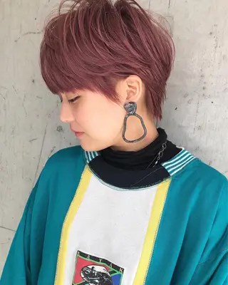 ショート カラー ⭐️横浜ブリーチ特化 美容師　堤涼⭐️のヘアスタイル