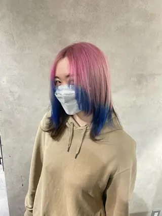 カラー 🇰🇷ハイトーン× 韓国レイヤー레이어드のヘアスタイル