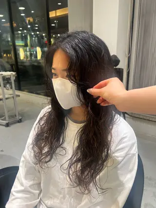 パーマ 韓国風顔まわり/ベー ジュ/マツエク♡美咲のマツエク・マツパデザイン