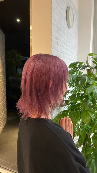 ミディアム カラー パーマ/モデル募集 /フウカのヘアスタイル