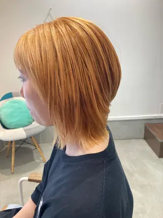 ミディアム 折本 沙織のヘアスタイル