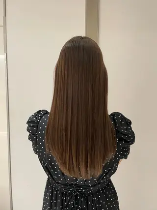 ロング コテ巻きパーマ 藤野佑成のヘアスタイル