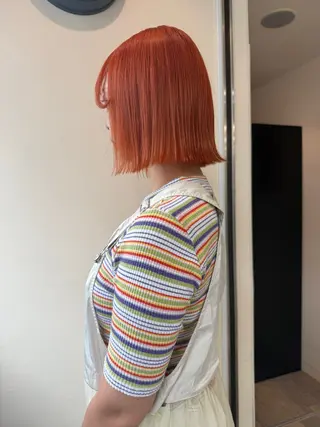 ミディアム カラー maeda yumiのヘアスタイル