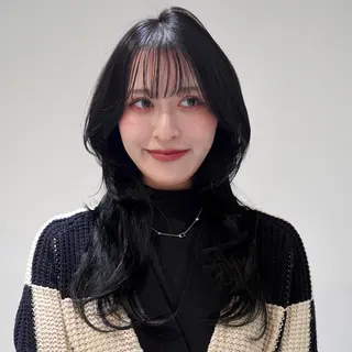 ロング カラー 飯田 優花/カットモデルのヘアスタイル