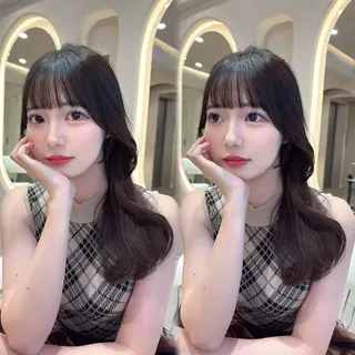 セミロング 上品♡韓国レイヤー ‎🤍のの‎🤍のヘアスタイル
