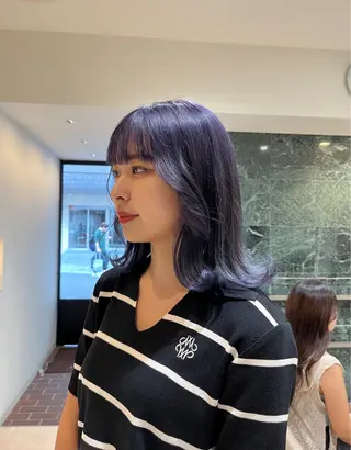 セミロング カラー 髪の修復専門サロン　hair place VIVE所属・KOTA / ハイトーン/髪質改善のヘアスタイル