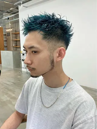 ショート カラー メンズ son hair HIROEのヘアスタイル