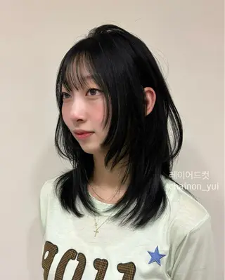 ミディアム YUI 武庫之荘美容室のヘアスタイル