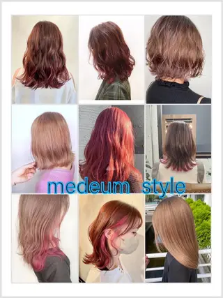 ミディアム 萩原 尚基のヘアスタイル