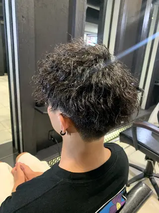 ショート メンズ メンズパーマ/難波/ 心斎橋　室園亮佑のヘアスタイル