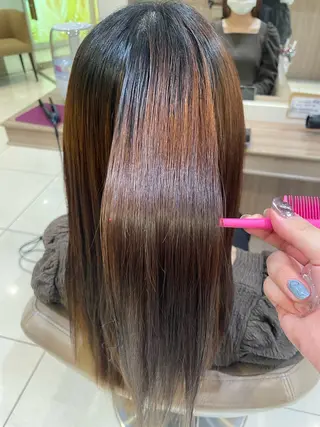 ロング パーマ 韓国ヘアメイク🎀/ 縮毛矯正✨山本媛香のヘアスタイル