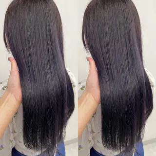 ロング カラー 透明感カラー🪿🤍 顔まわりカットのヘアスタイル