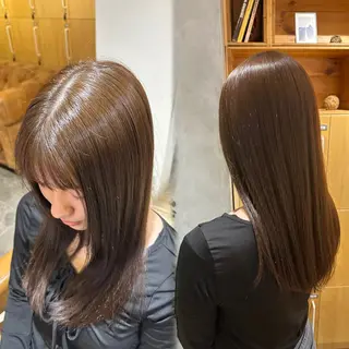 セミロング カラー 艶髪カラー/透明感 美髪/白髪/ﾑﾅｶﾀのヘアスタイル