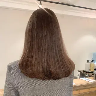 ロング カラー 透明感/オリーブ/ グレージュ/YUKAのヘアスタイル