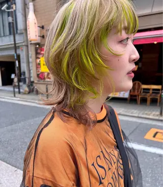 ミディアム 心斎橋ハイトーン/ カノンのヘアスタイル