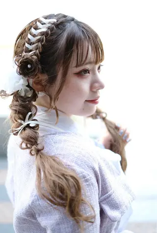 ロング ヘアアレンジ オブヘアー宮前平店所属・土佐 彩純のヘアスタイル