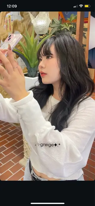 ロング カラー おくにし はなのヘアスタイル