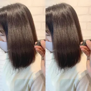 ミディアム 髪質改善 髪質改善カラーのヘアスタイル