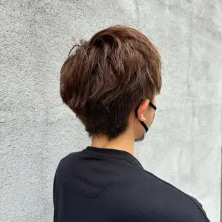 メンズ ゆうめ 透明感カラー /韓国風レイヤーのヘアスタイル