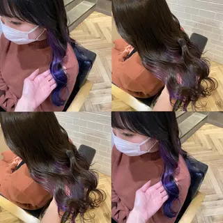ロング カラー 艶カラー/韓国顔周り 🎀mamiのヘアスタイル