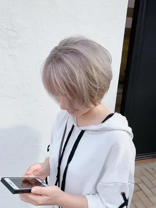 ショート カラー 艶髪レイヤー上田 紗也🇰🇷💗のヘアスタイル