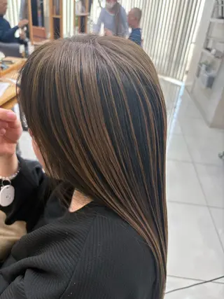 ロング カラー Ancheri by flammeum戸塚店所属・ひな/ボブカット/ ブリーチなしWカラーのヘアスタイル