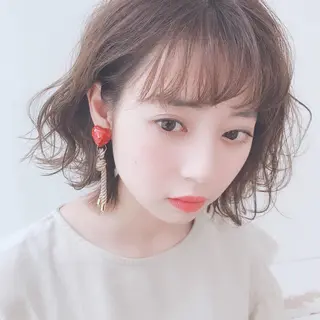 ミディアム 艶カラー/フェイス レイヤー/たむのヘアスタイル