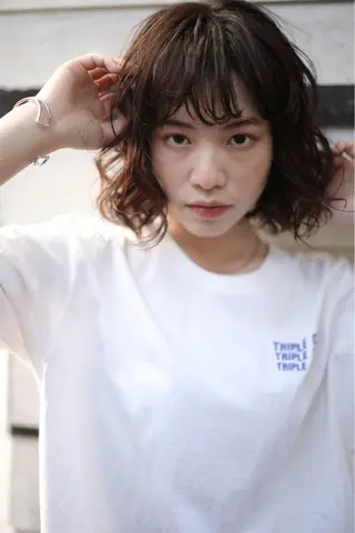 ミディアム パーマ 下北沢 soiのヘアスタイル