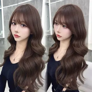 ロング カラー MAEUL   NAGOYA所属・kaho /レイヤーカットのヘアスタイル