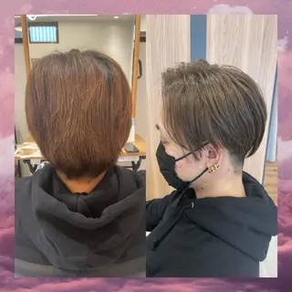 ショート カラー メンズ 艶カラー asukaのヘアスタイル