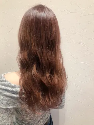 ロング カラー 韓国ヘア顔周りカット 艶髪ベージュtamaのヘアスタイル