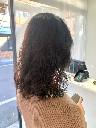 セミロング パーマ ボブ/美髪矯正 /佐藤　奈巳のヘアスタイル