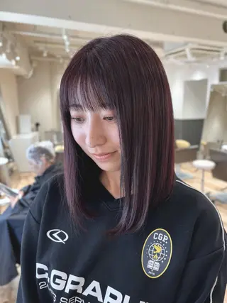 ミディアム カラー 北 詩羽のヘアスタイル