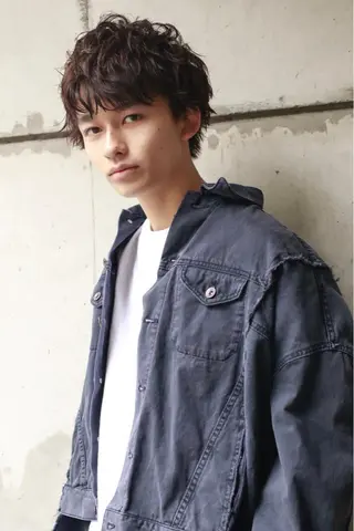 ショート パーマ BABY 艶髪暗髪ヘア💖達人のヘアスタイル